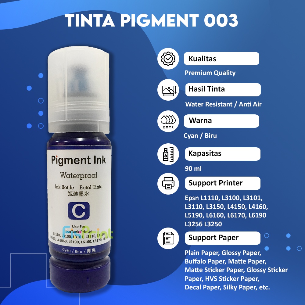 Tinta Epson Pigment 003 Cyan 90ml