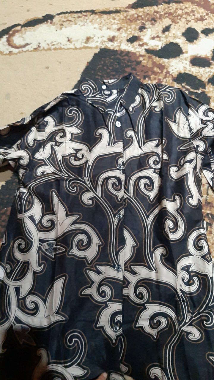 Tey-17 Batik Wanita Asj Sa Hrb026 Kenongo Kemeja Tosca Pendek