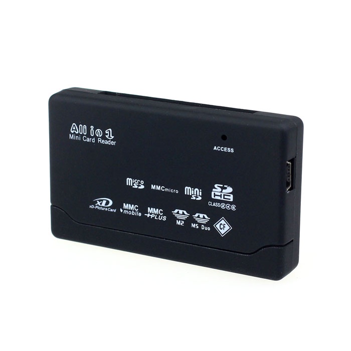 FSU Card Reader SD XD MMC MS CF SDHC TF Micro SD M2 Adapter - SHTC-08 - Black