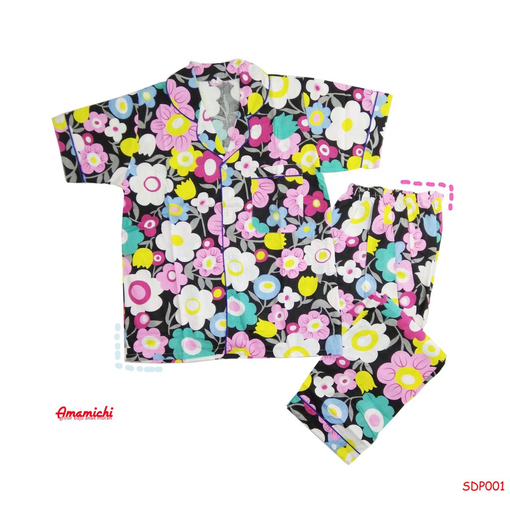GROSIR Piyama Dewasa Wanita / Baju Tidur Dewasa katun Catra Bunga / Set Piyama Dewasa Karakter