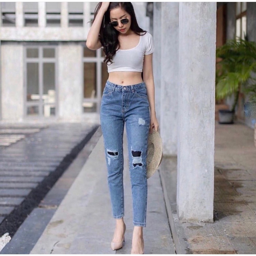 FWR - PETRA BOYFRIEND JEANS RIPPED FURING