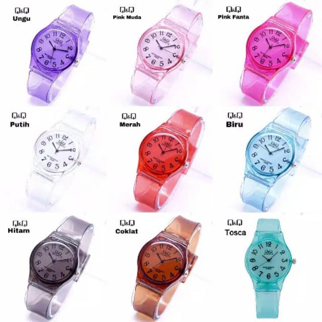 JAM TANGAN TRANSPARANT GELLY WATERPROOF