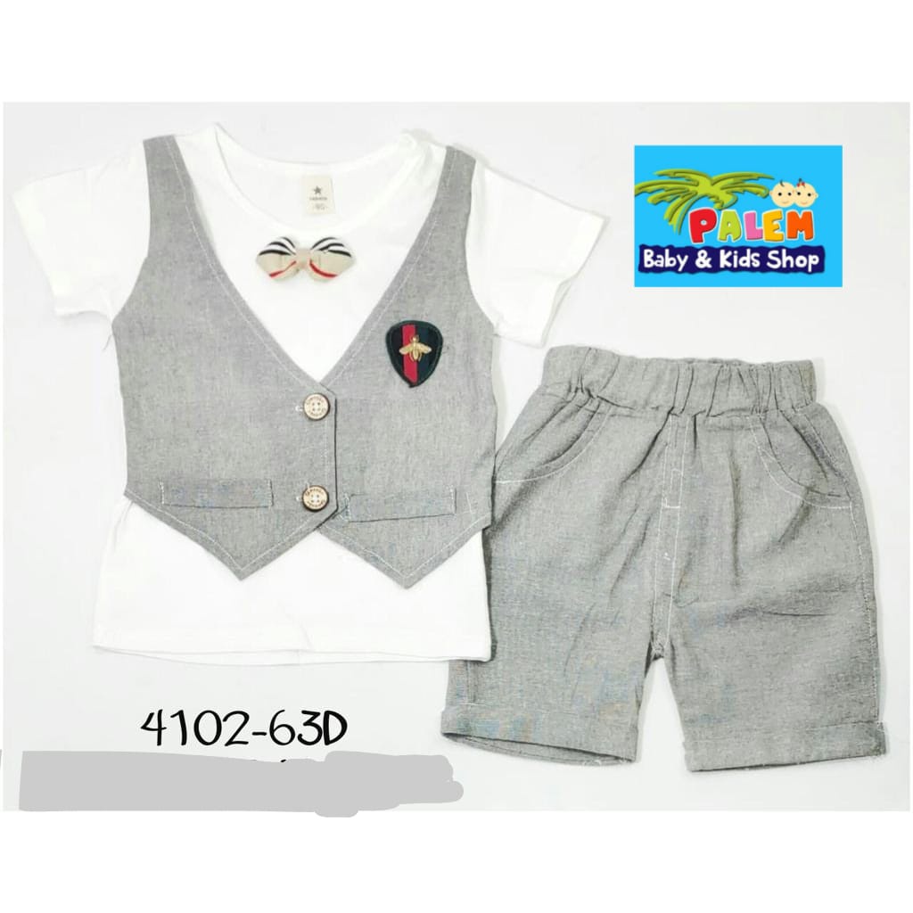 Carterlove Romper Tuxedo Pendek/setelan romper pendek anak