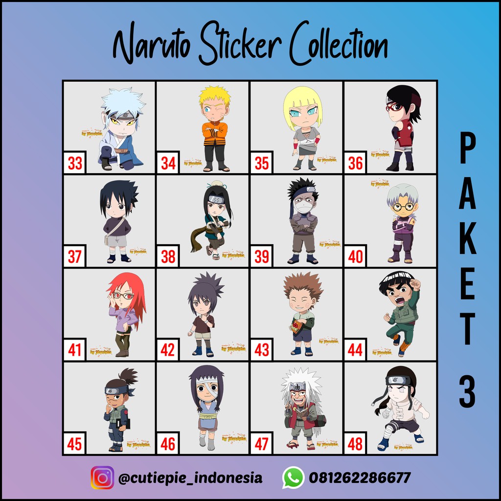 

(PROMO) Naruto Sticker Collection 33-48 (SATUAN)