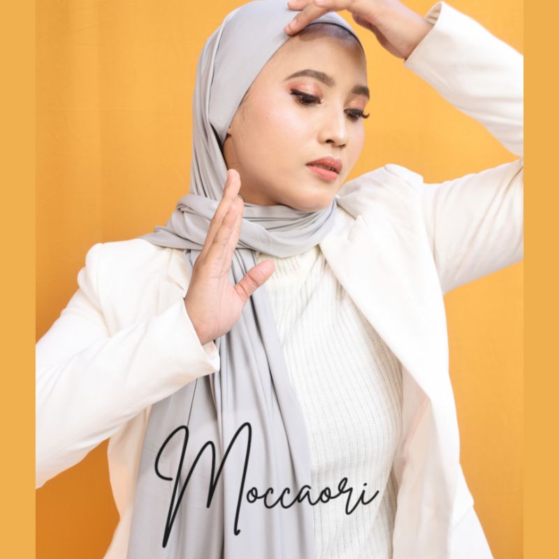 JERSEY PREMIUM IMPORT PASHMINA HANA 180x75/ 180cmx75cm/ Soft /Malaysia / Hijab No segitiga/No Kaos-Grey