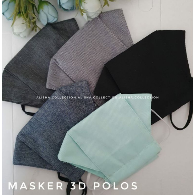 Masker Kain 3D Polos