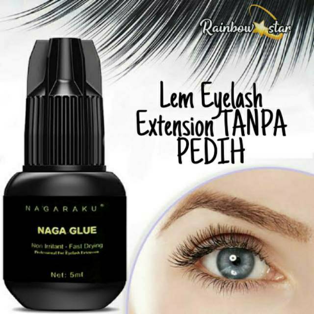 Eyelash Extension Glue Nagaraku Tanpa Pedih Lem Bulu Mata Ekstensi Naga Glue Shopee Indonesia