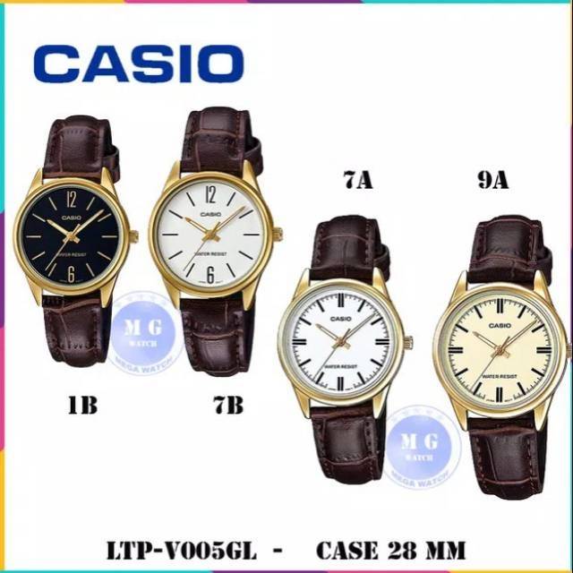 Jam Tangan Wanita Kulit CASIO LTP-V005GL Original Fashion CASIO RESMI
