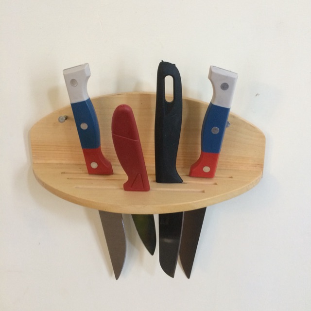 Tempat pisau kayu 3list/ Wooden knife place 3list