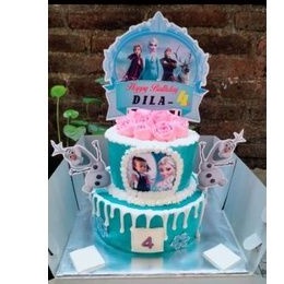 

tooper cake hiasan kue tema frozen