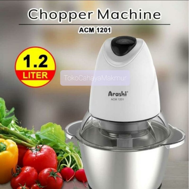 Arashi Chopper Machine ACM 1201 1,2L - Penggiling Daging,Bawang,Bumbu