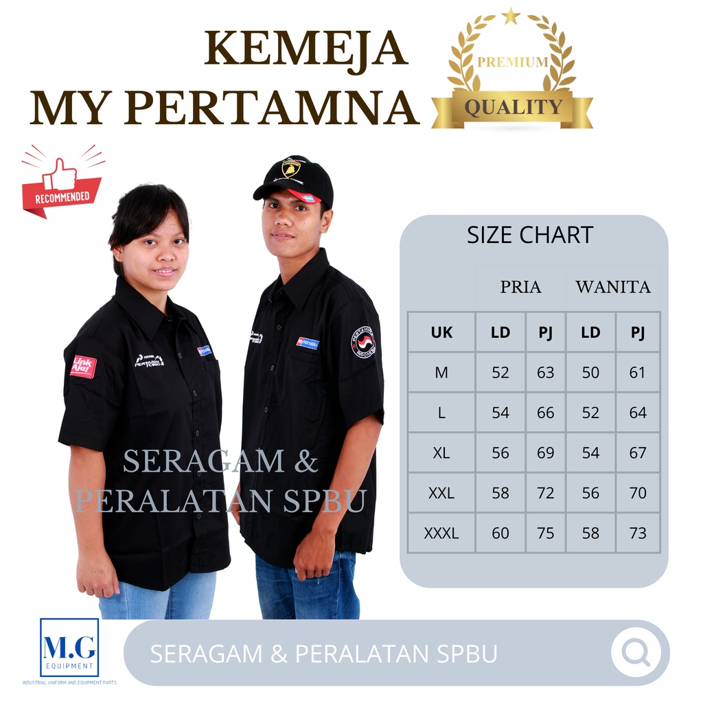 Kemeja My Pertamina Lengan Pendek Pria Wanita