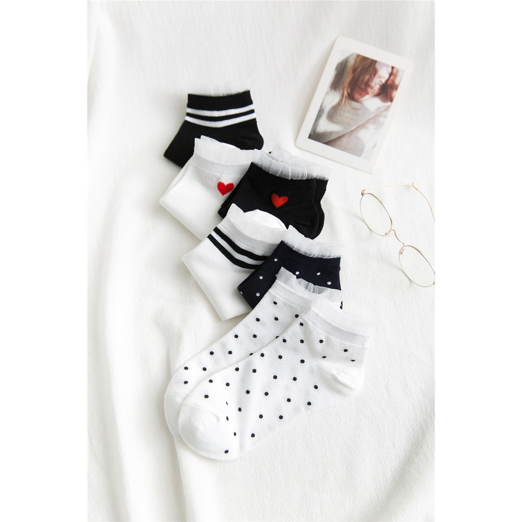 KK-38 kaos kaki renda summer japan jepang korea cotton katun mori socks lolita