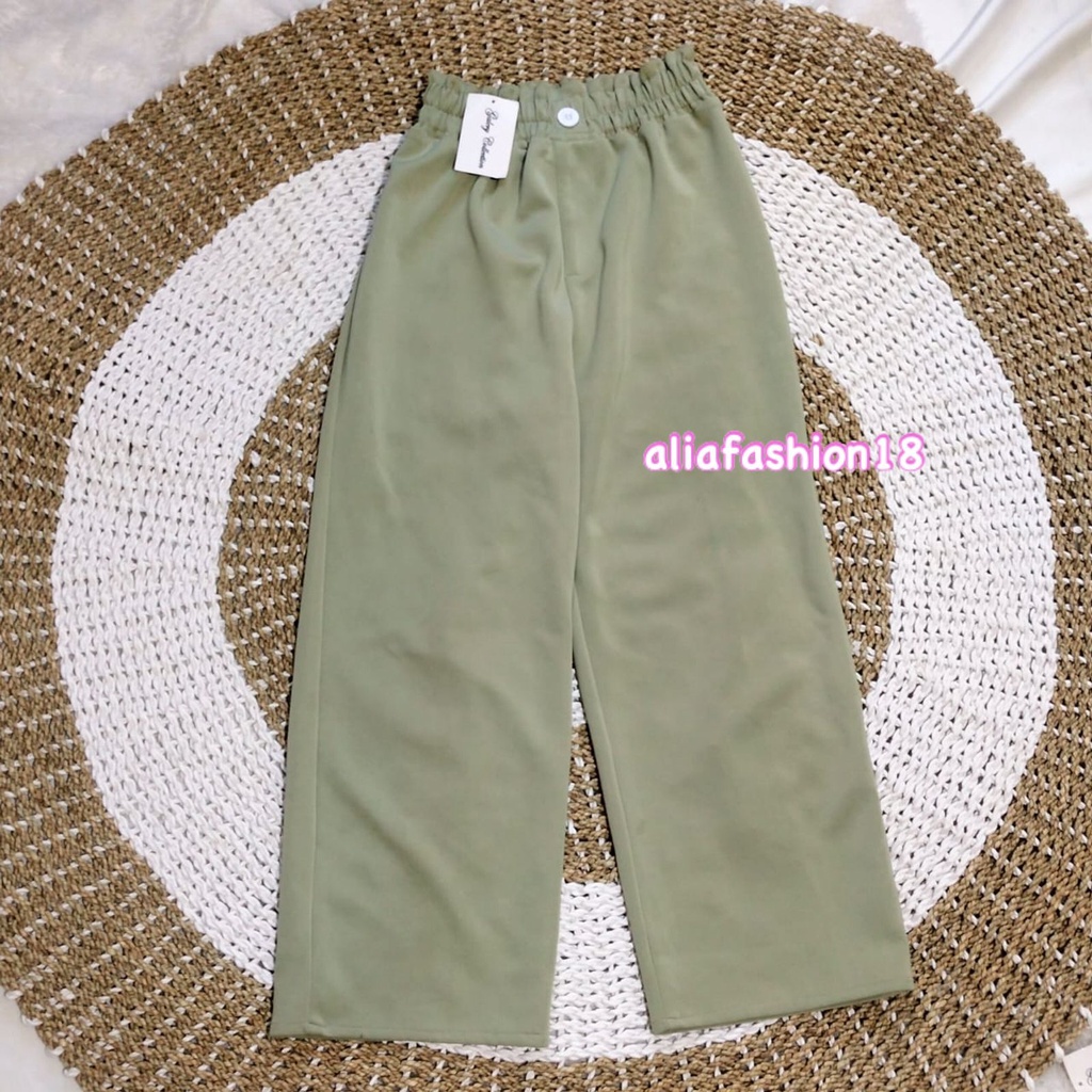 CELANA KULOT JUMBO SCUBA/CELANA KULOT FULL KARET/KOREAN PANTS WIDE LEG PANTS