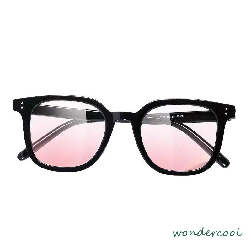 Kacamata Hitam Wanita Model Frame Hitam Gradasi Pink Untuk Fotografi  -Won