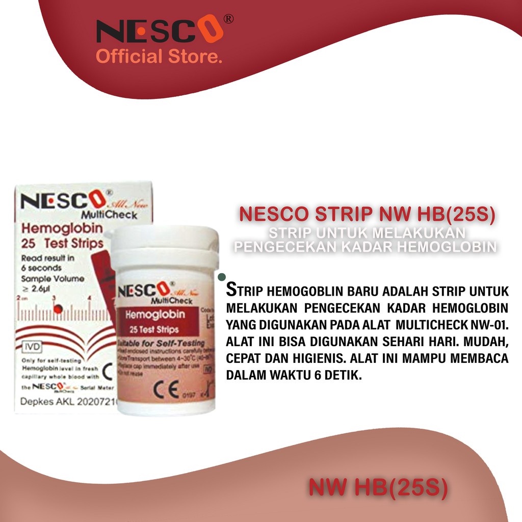 Nesco Strip NW Hb(25s) / STRIP CEK HEMOGLOBIN