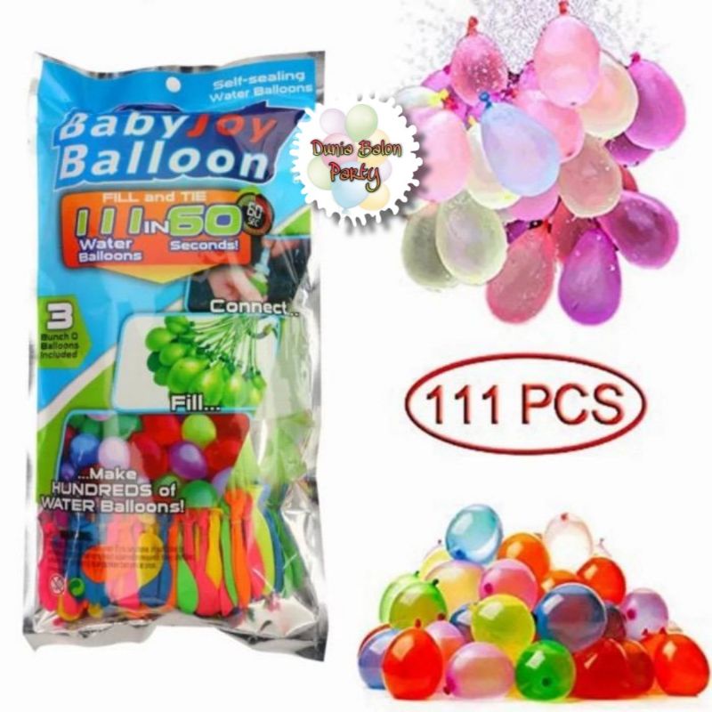 Balon Latex Isi Air / Magic Bunch Ballons Water Bundle 111 Balloons