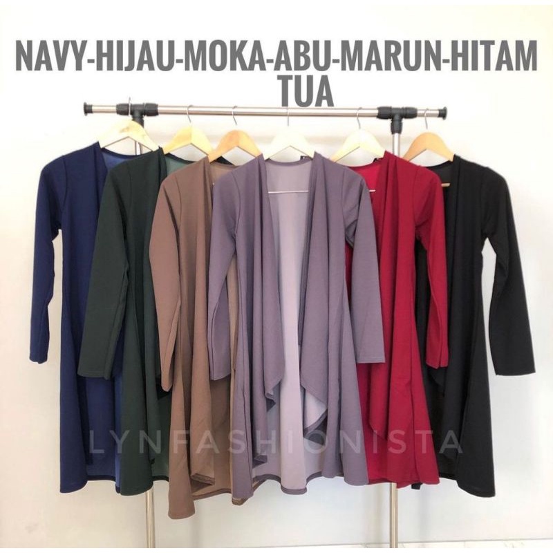 (BB MAX 65 KG)LONG OUTER WANITA/CARDI PANJANG POLOS/ZIOLLA