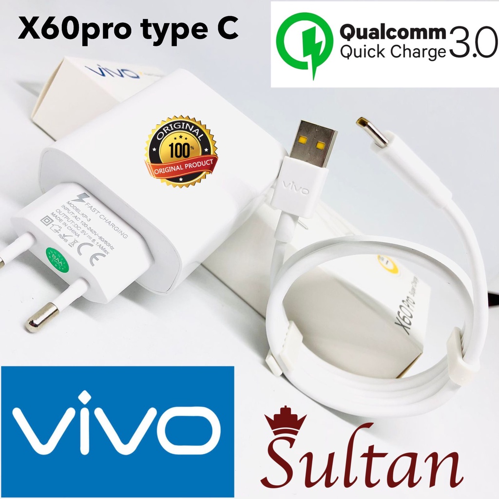 PROMO Charger Vivo X60pro MICRO-USB Ori  Casan Vivo X60pro TYPE-C For Android ori