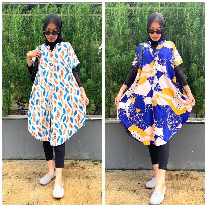 Tunik Kancing Full RAYON VISCOSE/Gram Fashion Kaftan/Kaftan Terlaris Kekinian/Kaftan Full Kancing