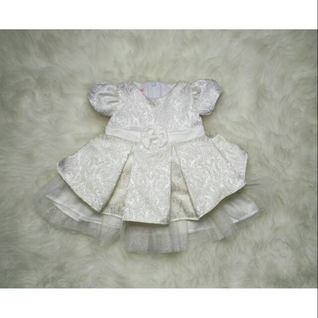 Baju aqiqah bayi perempuan / dress putih bayi