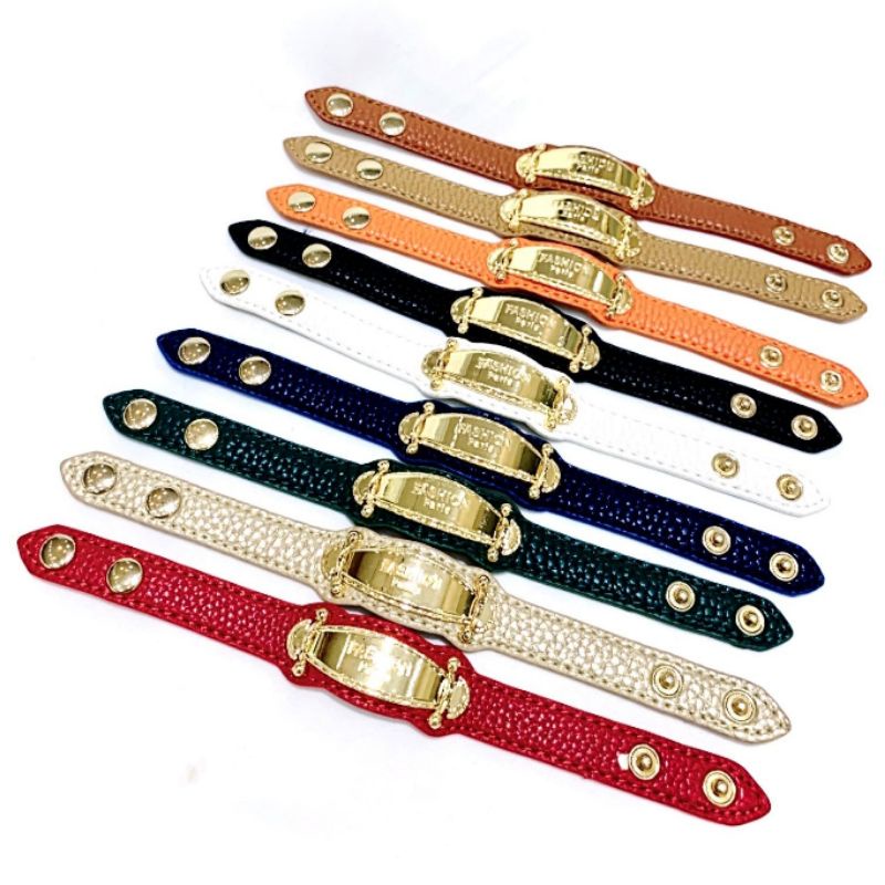 Promo Gelang kulit Fashion Import gelang tangan wanita bahan kulit 0566