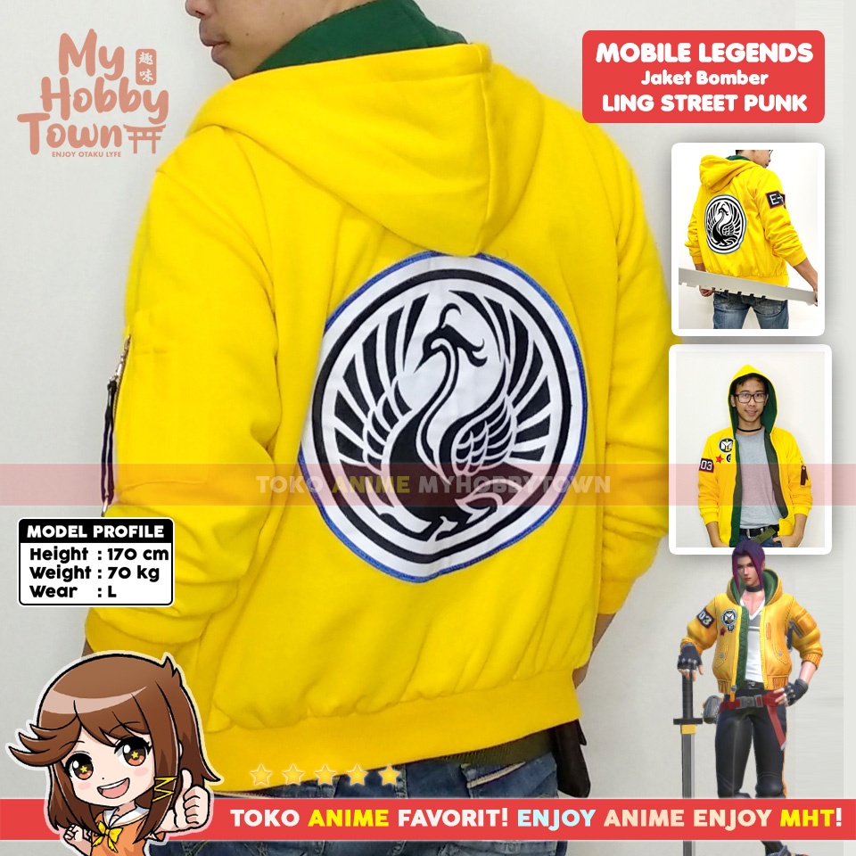 Jaket Mobile Legend Ling Street Punk Starlight Kostum Cosplay Hero Assassin