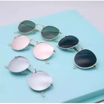 ✅ COD KUMA Kacamata Hitam Unisex Korean Desgin Besi Frame Round Sunglasses Women/Men