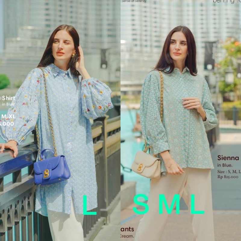 sienna shirt blue sz Sbenang jarum