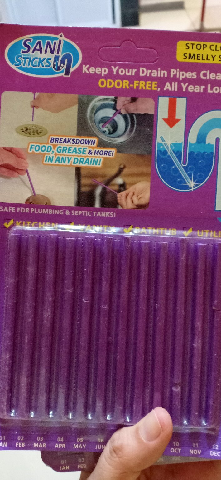 Sani Stick Untuk Wc 1 Pack 12 Pcs/stik Pembersih Pipa Pembuangan/stick Drain Cleaner