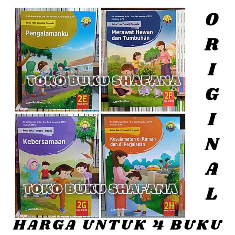 Paket 4 Buku Tematik Terpadu Yudhistira 2E 2F 2G 2H K13 Edisi Revisi Kelas 2 SD ORI