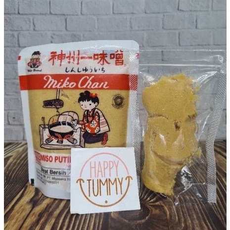 

Mikochan white miso paste repacked 100gr pasta miso putih miko chan halal