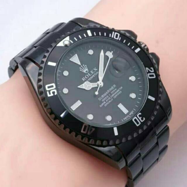 JAM PRIA ROLEX SUBMARINER FULL HITAM