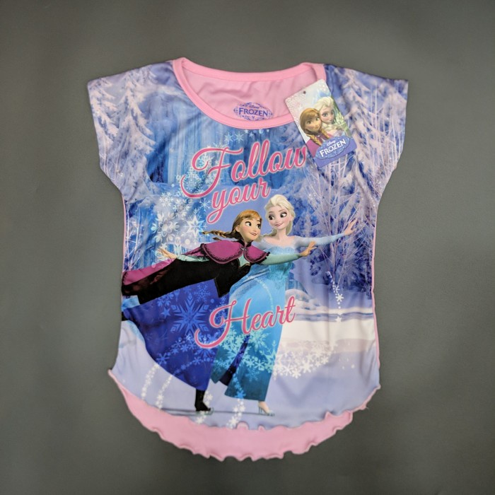 Disney Original Frozen Kaos Baju Anak Perempuan Pakaian 15040012 - 4 Import murah realpict