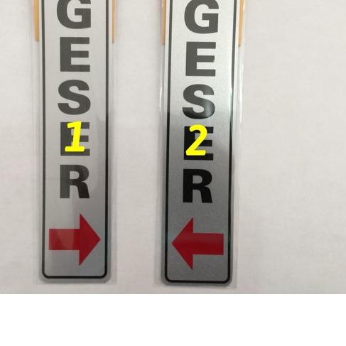 ● Sticker Pintu Tulisan " GESER" ♫