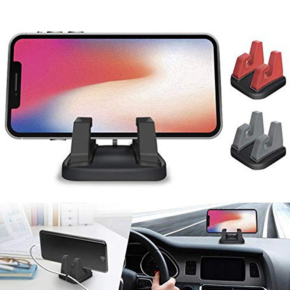 Non Slip Phone Holder Silicone Pad Rack Dudukan Dashboard Mobil Holder Cradle Untuk Ponsel Universal Rak Oragnizer