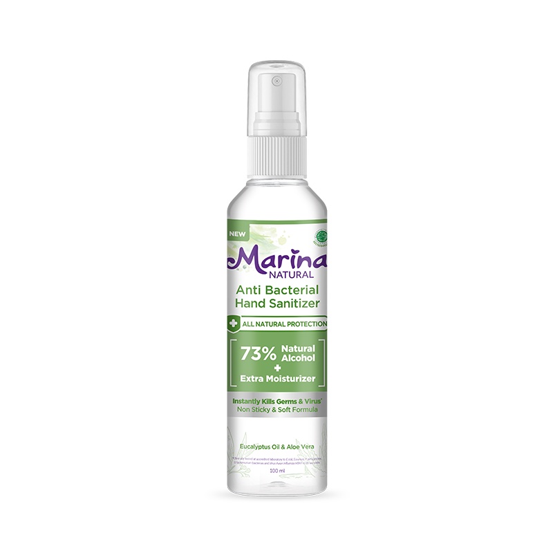 ⭐ BAGUS ⭐ MARINA HAND SANITIZER 100ml | Natural Alkohol 73% Extra Moisturizer