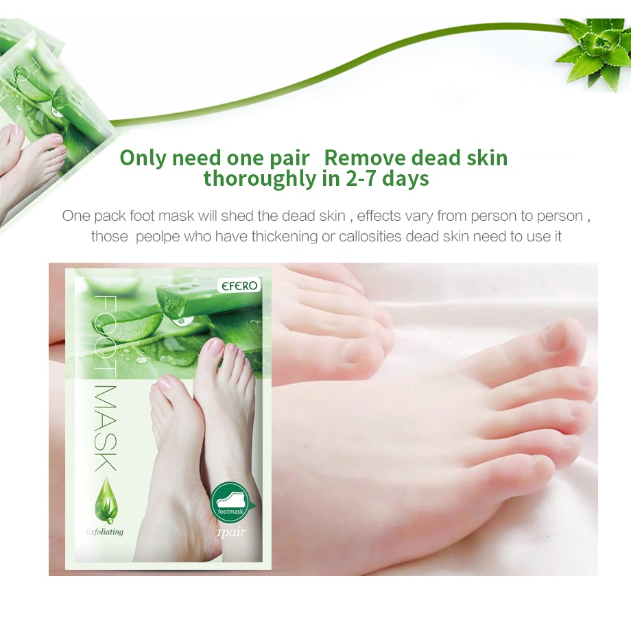 Efero foot mask masker kaki pengelupas kulit mati pecah dan kering aroma lavender