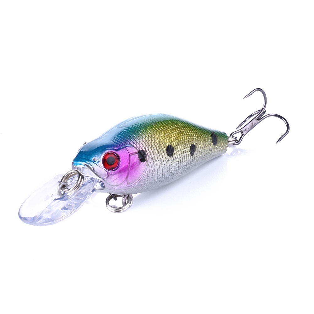 HENGJIA 1Pcs Umpan Crankbait Pancing 7CM/8.1G Swimbait Minnow Bass Ikan Fishing Lure Topwater Tackle