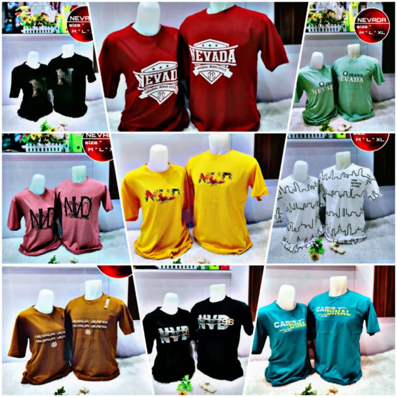 Kaos pria nevada branded matahari kaos lengan pendek