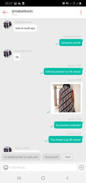 Outer Monokrom Batik Murah Outer Batik Sogan Putih Solo Outer Cewek Batik Muslim Wear Muslim