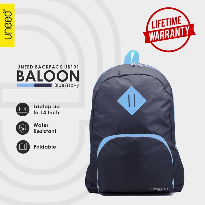 Uneed BALLOON Tas Ransel / Backpack Waterproof - UB101 - NAVY BLUE