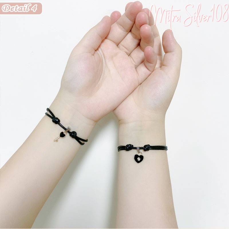 [MS108] GL 32 Gelang Couple (2pcs) Liontin Kunci Hati Bracelets Sahabat Pacar Bestie