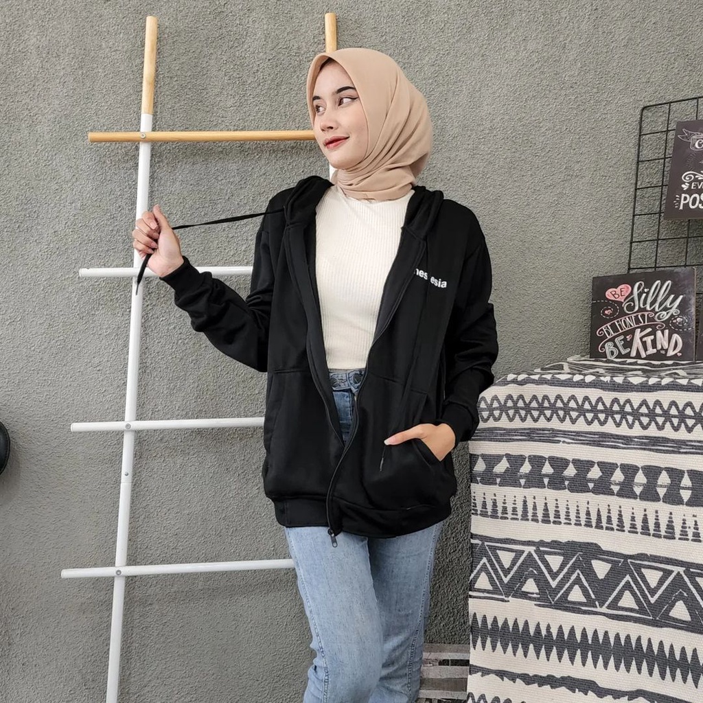 ANESTESIA ZIPPER Hoodie Jacket Sweater Oversize | Outerwear Pria Wanita Terbaru Fashion Terkini Korean Style