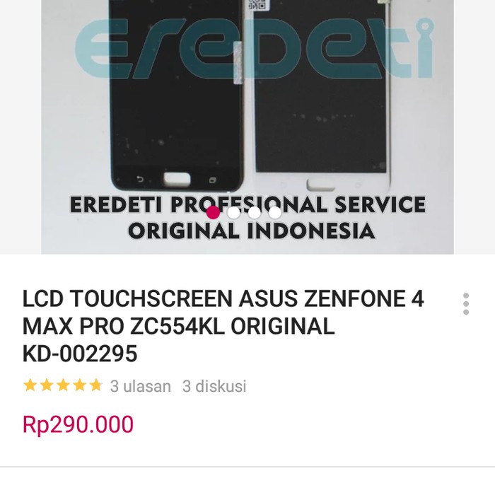 LCD ASUS ZC554KL + TS HITAM pth ORI (ZENFONE 4 MAX 5.5"IN) X00ID