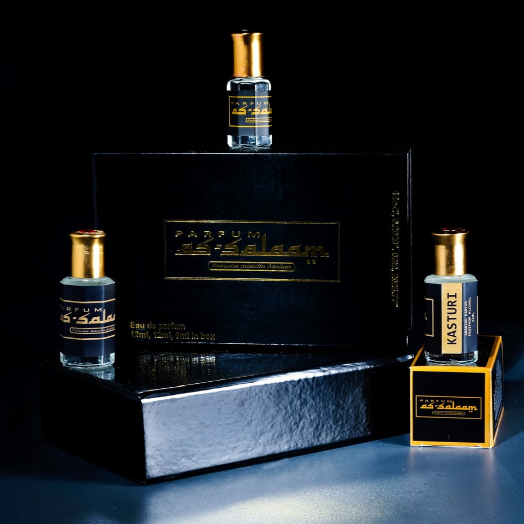 Parfum Kasturi Putih As-Salaam 12ml 100% Murni Parfum Sholat Minyak Kasturi Parfume Kasturi Sholat