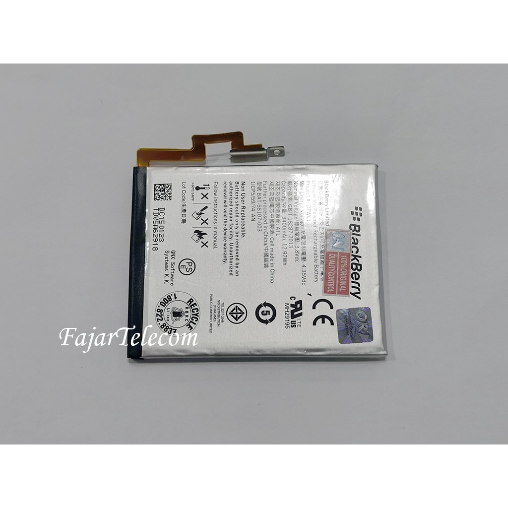 Baterai Blackberry Passport Q30 Model BAT-58107-003 Original