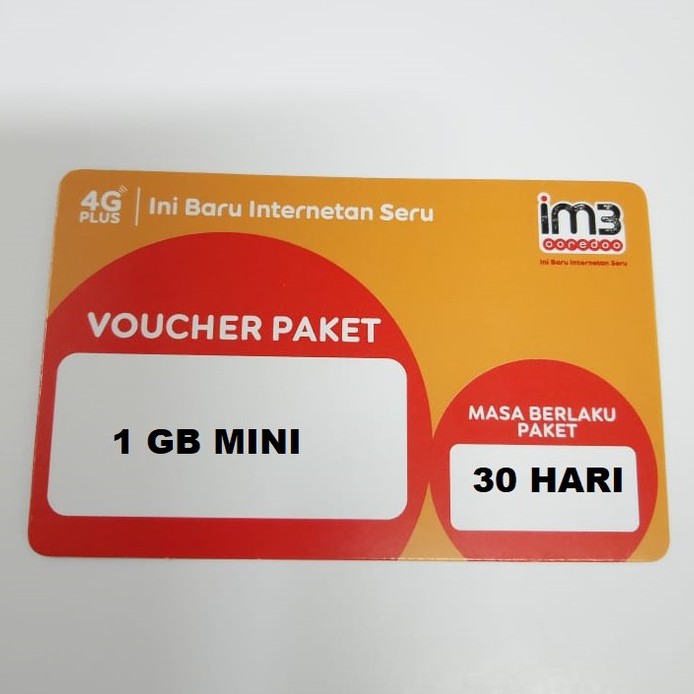 VOUCHER DATA INDOSAT 1 GB MINI - VO ISAT DATA KUOTA