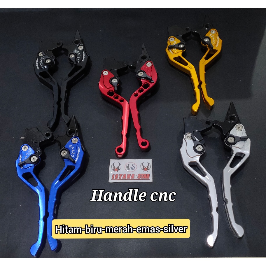 Handle rem full cnc model sisik untuk Beat karbu dan Vario karbu HITAM/MERAH/EMAS/BLUE/SILVER