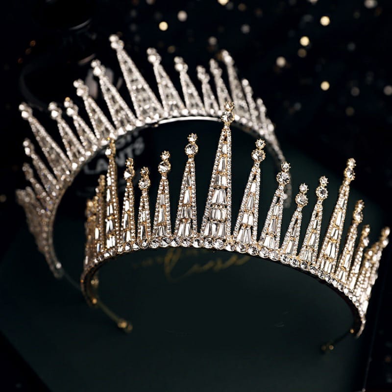 Khalifa Crown - Tiara Mahkota Pengantin Gold &amp; Silver - Wedding Bridal Korea